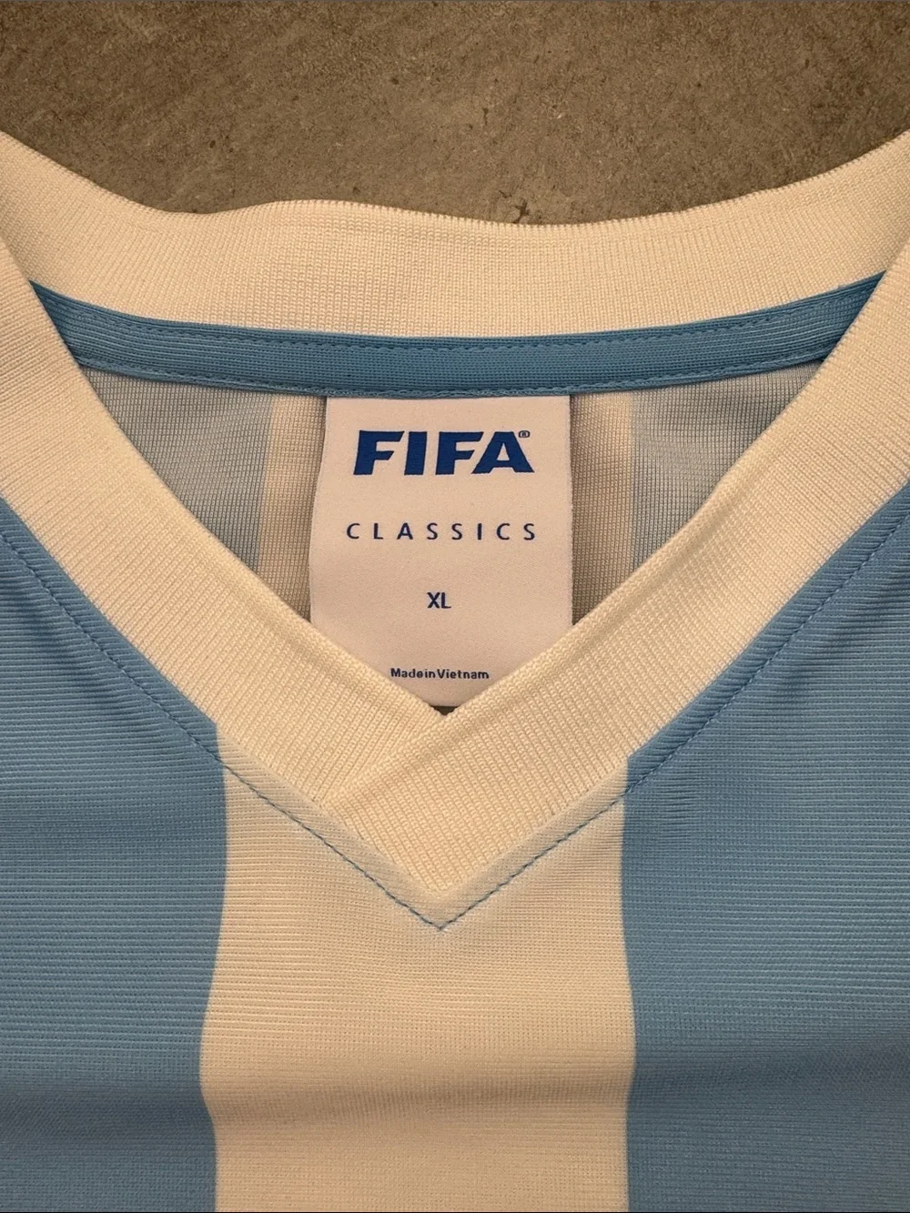 Gap kids XL Argentina Soccer Jersey - Light Blue & White Stripes or women’s